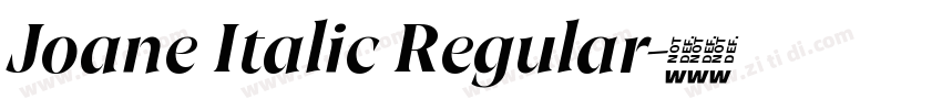 Joane Italic Regular字体转换